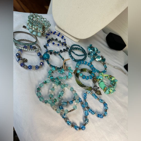 Blue tone bracelet bundle group - Picture 1 of 7